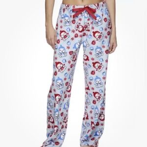 VIP Women’s Plush Lounge Sleep Pajamas LT Blue Multi Size XL NWT